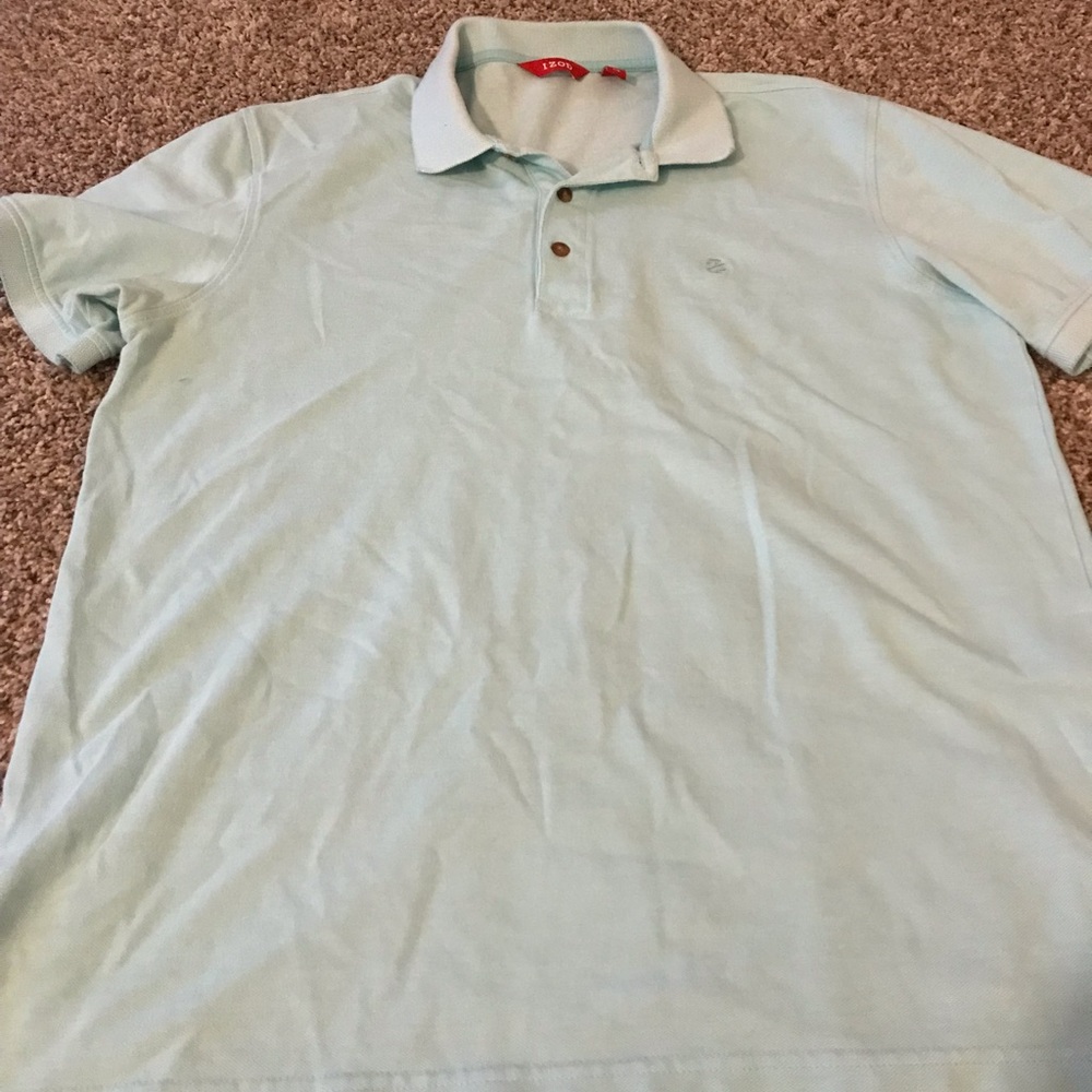 Izod seafoam green polo